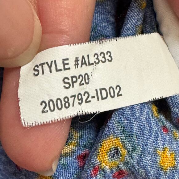 Madewell Calico Floral Blue Wide-Leg Cami Jumpsuit Women’s Size 0 - Picture 10 of 10